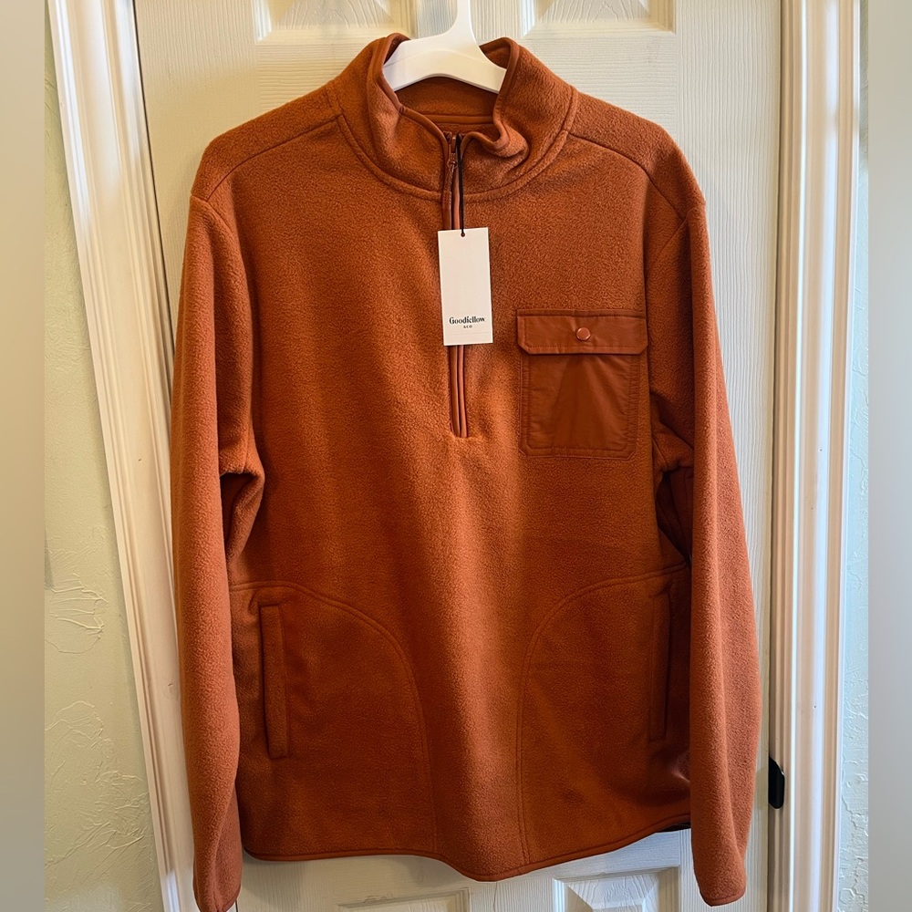 Goodfellow & Co Men's Rust Zip-Up Sweater